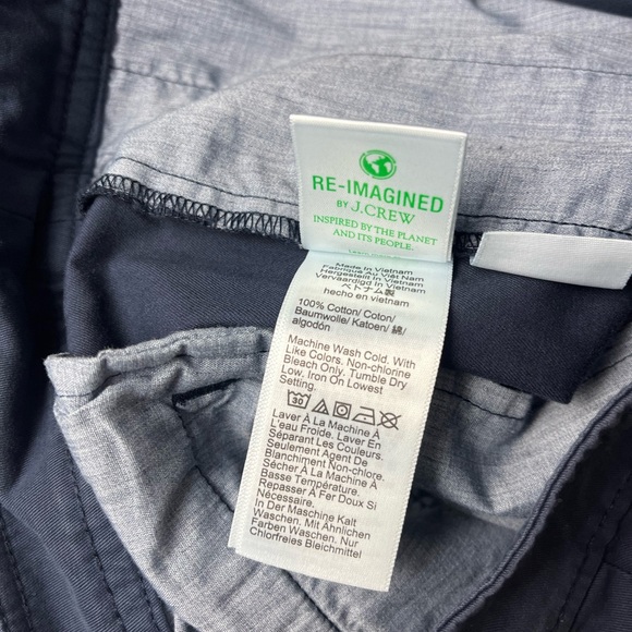 NWT J Crew Pleated Button Front Chino Pant Navy Blue 2 2485 - Picture 7 of 7